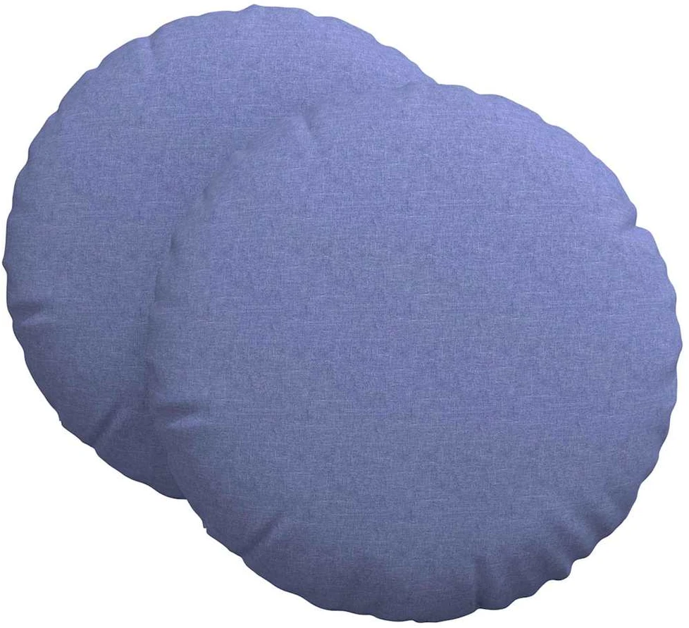Sėdynių pagalvėlės 2 pcs Džinsinės mėlynos Ø60 x 21 cm audinys