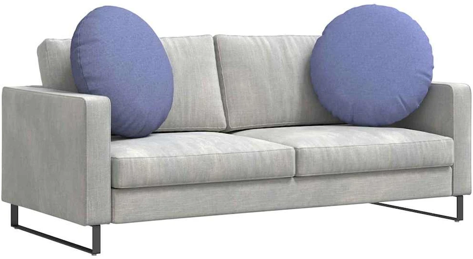 Sėdynių pagalvėlės 2 pcs Džinsinės mėlynos Ø60 x 21 cm audinys