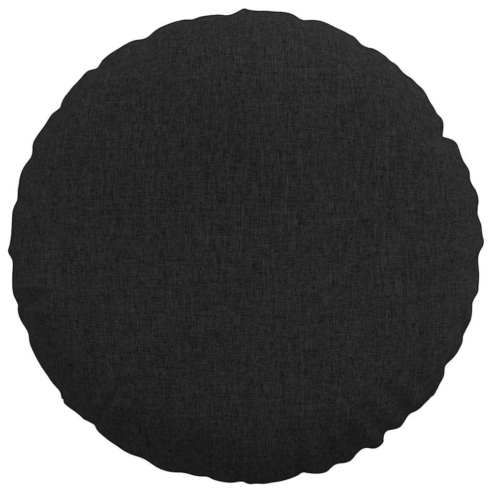 Sėdynių pagalvėlės 2 vnt. Audinys Juoda Ø50 x 19 cm