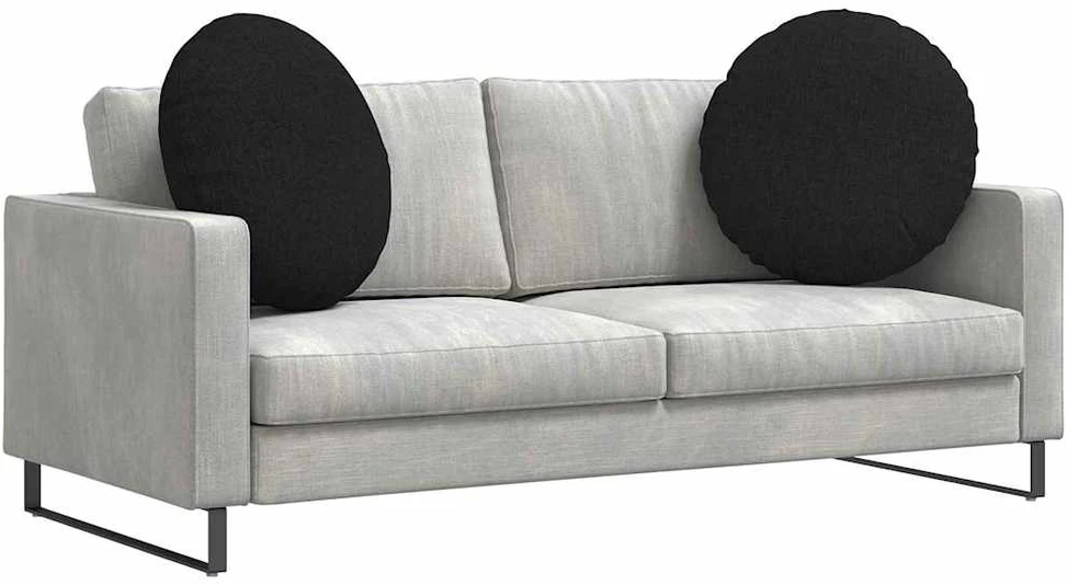Sėdynių pagalvėlės 2 pcs Juoda Ø60 x 21 cm audinys