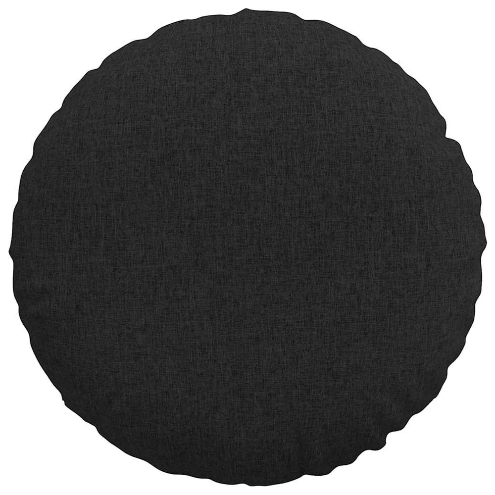 Sėdynių pagalvėlės 2 pcs Juoda Ø60 x 21 cm audinys