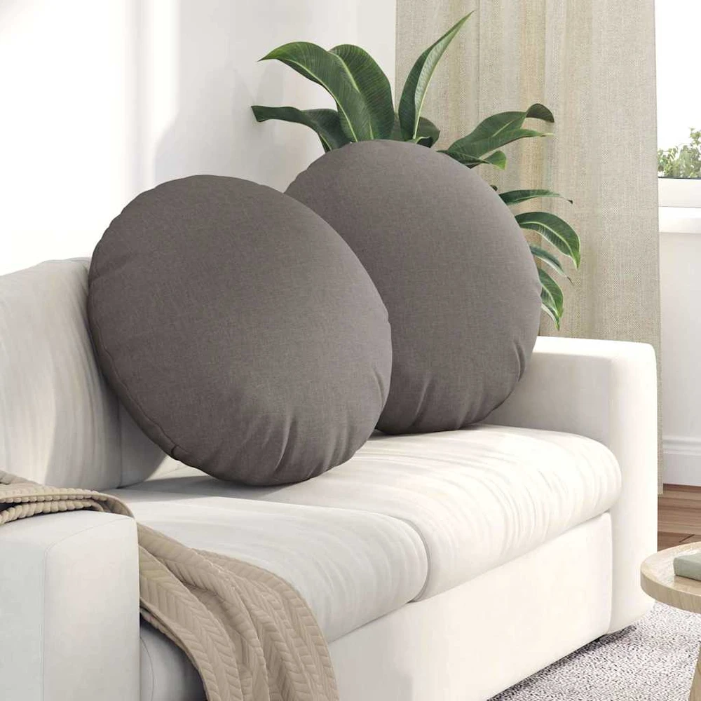 Sėdynių pagalvėlės 2 vnt. Audinys Taupe Ø60 x 21 cm