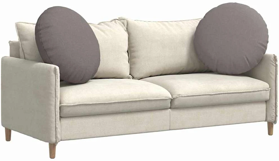 Sėdynių pagalvėlės 2 vnt. Audinys Taupe Ø60 x 21 cm