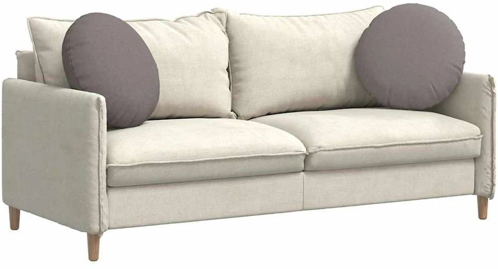 Sėdynių pagalvėlės 2 vnt. Audinys Taupe Ø50 x 19 cm