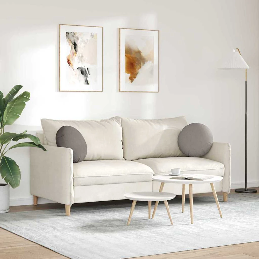 Sėdynių pagalvėlės 2 vnt. Audinys Taupe Ø40 x 13 cm
