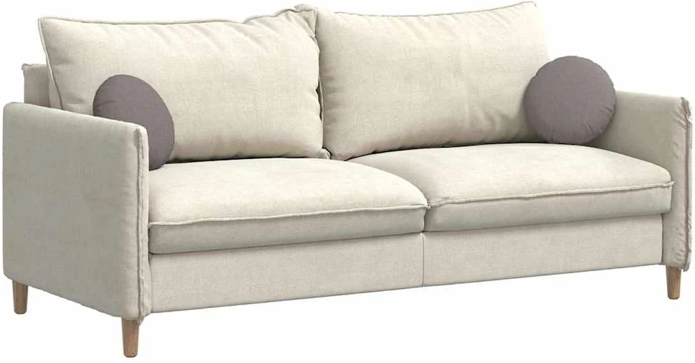 Sėdynių pagalvėlės 2 vnt. Audinys Taupe Ø30 x 13 cm