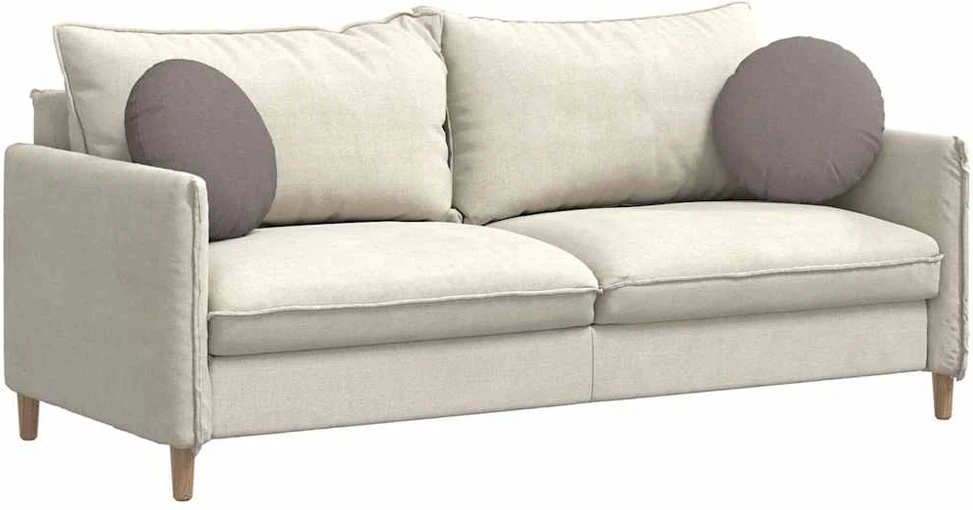 Sėdynių pagalvėlės 2 vnt. Audinys Taupe Ø40 x 13 cm