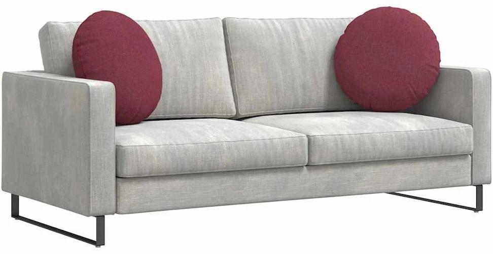 Sėdynių pagalvėlės 2 vnt. Audinys Vyno raudona Ø50 x 19 cm