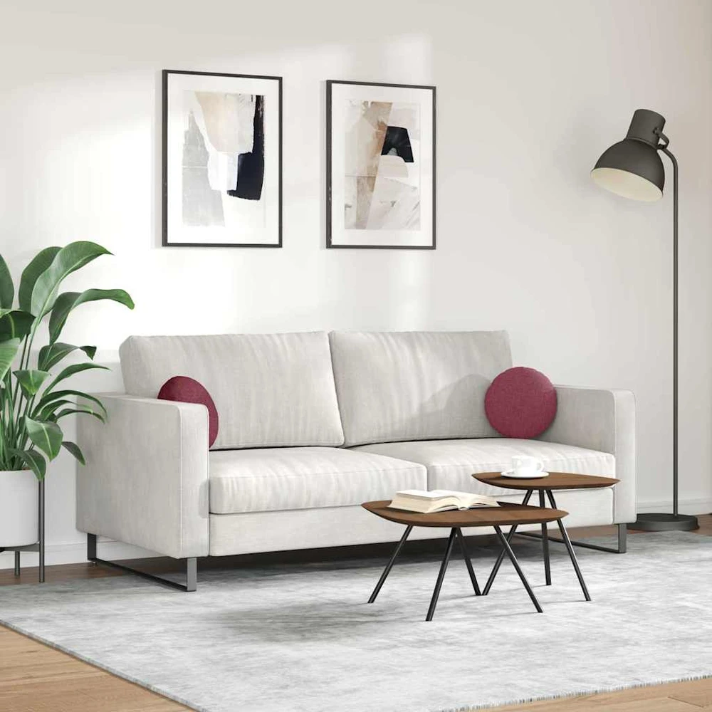 Sėdynių pagalvėlės 2 vnt. Audinys Vyno raudona Ø30 x 13 cm