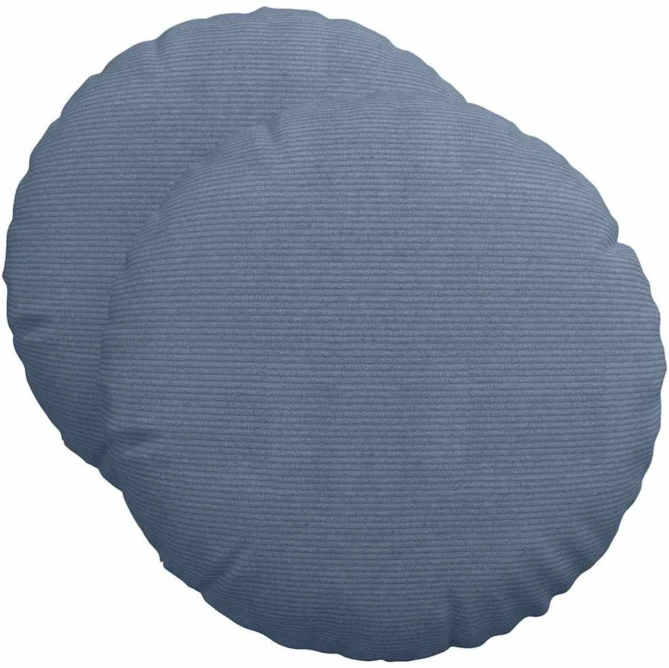 Sėdynių pagalvėlės 2 pcs Mėlyna Ø 50 cm Kordūrinis audinys