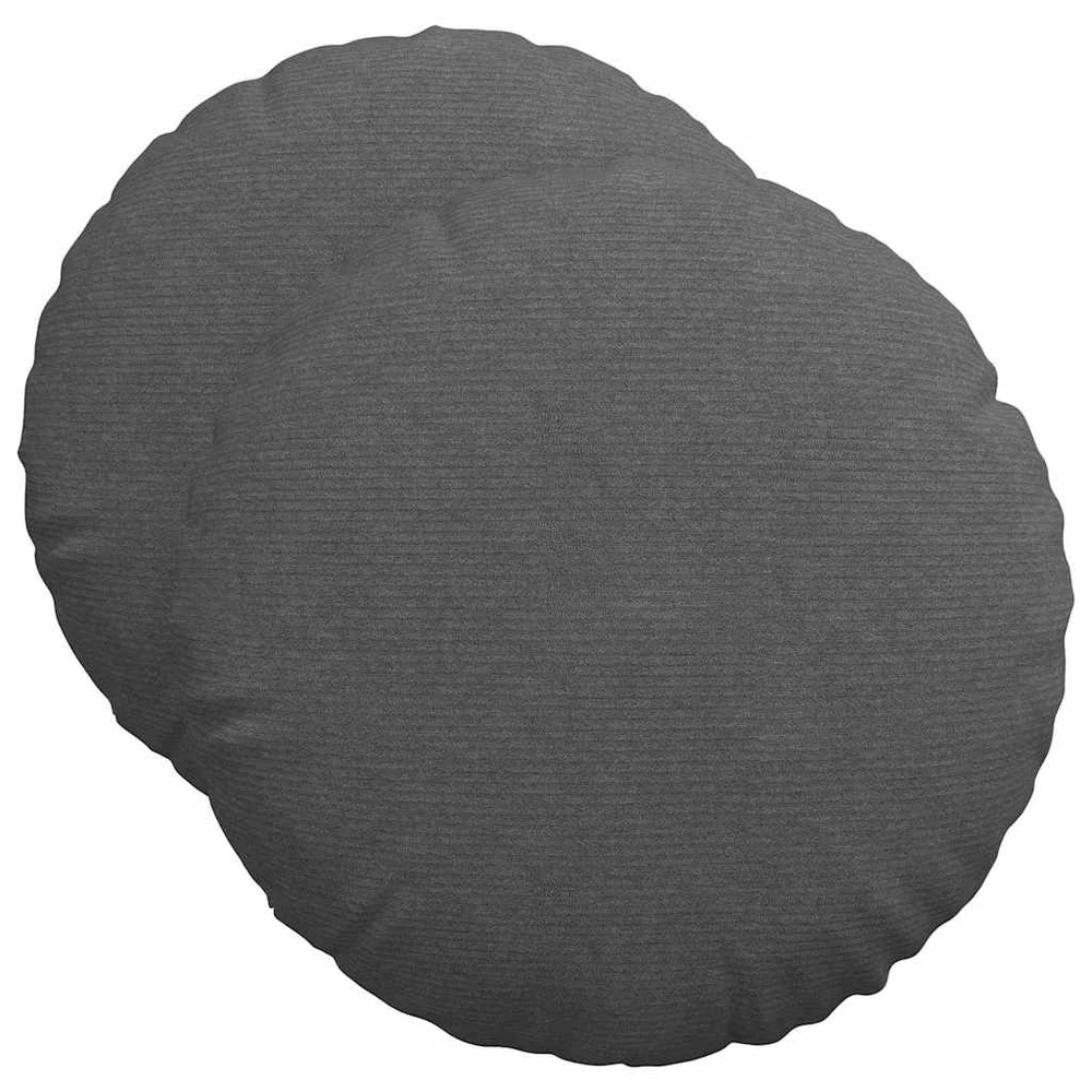 Sėdynių pagalvėlės 2 pcs Tamsiai pilka Ø 50 cm