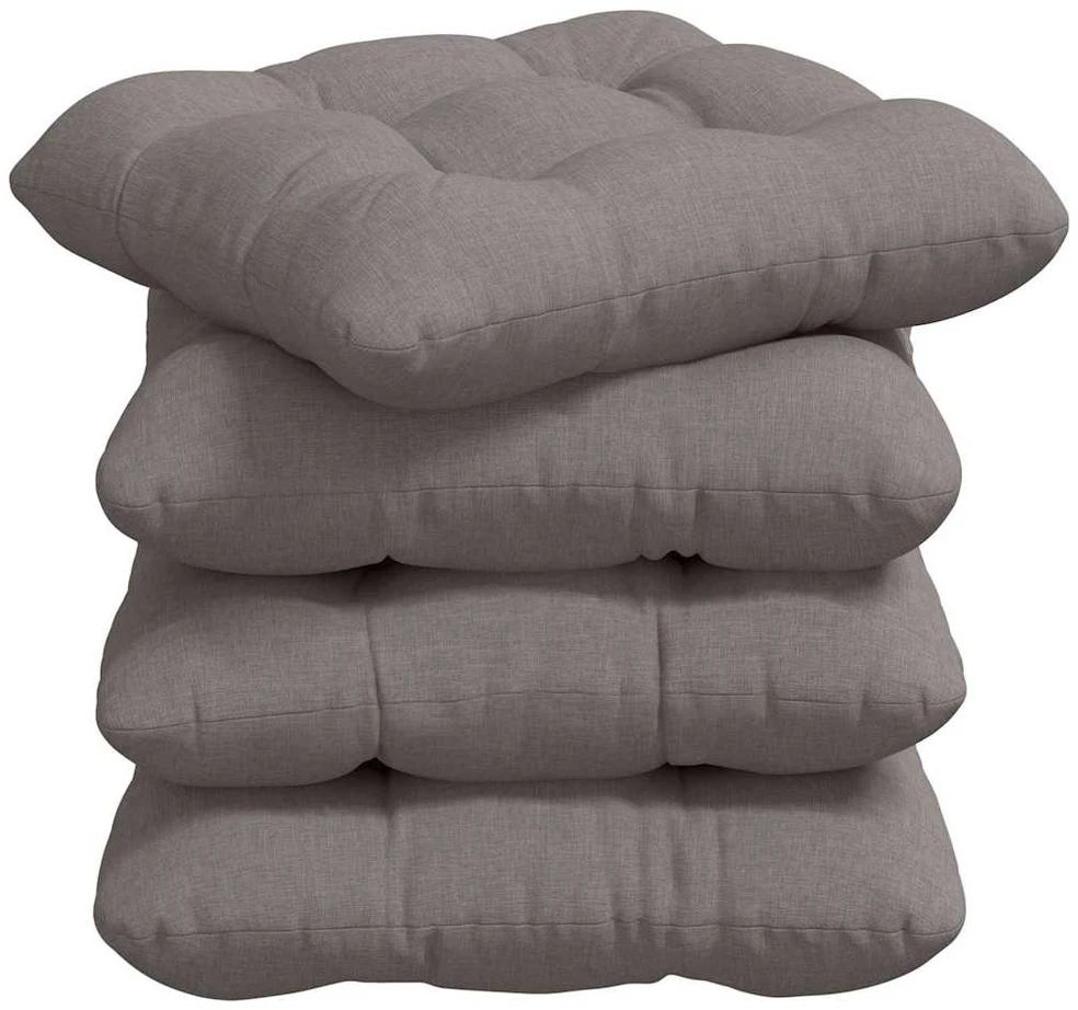 Sėdynių pagalvėlės 4 vnt. Audinys Taupe 40 x 40 x 12 cm