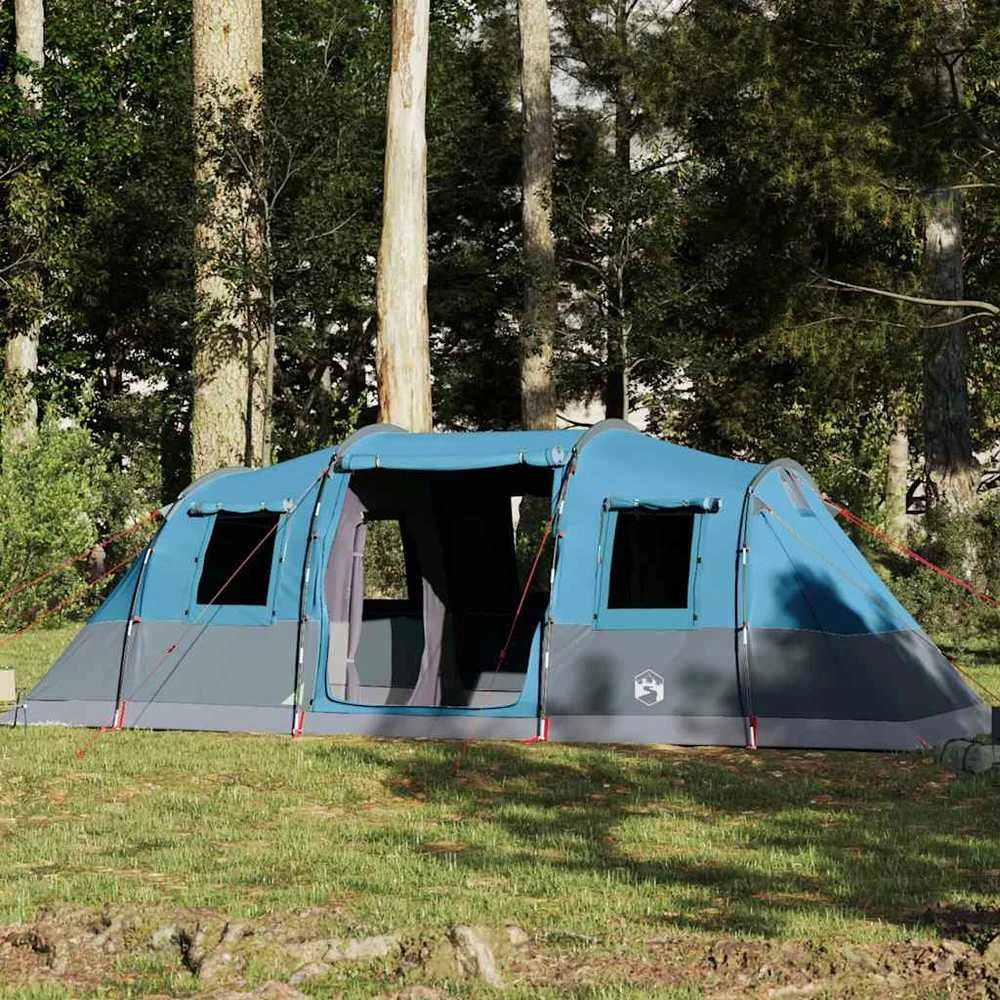 Šeimos palapinė, mėlyna, 6 vietų, tunelinė, atspari vandeniui