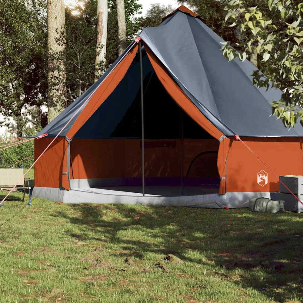 Šeimos palapinė, pilka ir oranžinė, 10 vietų, tipi