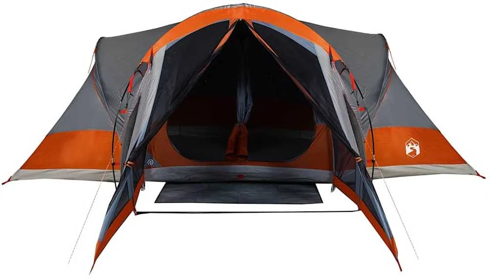 Šeimos palapinė, pilka ir oranžinė, aštuonvietė, tipi
