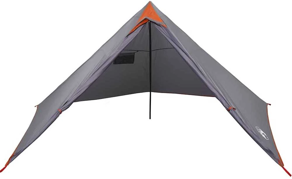 Šeimos palapinė, pilka ir oranžinė, septynvietė, tipi