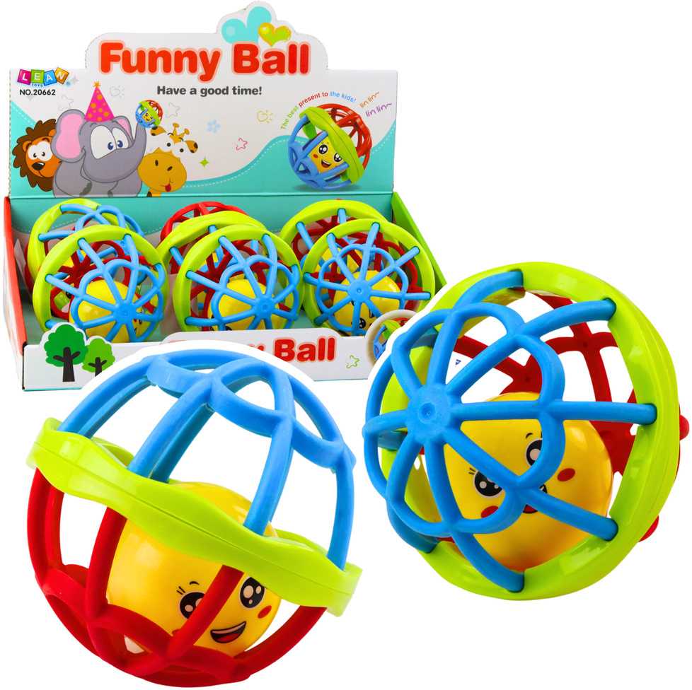 Lean Toys Kūdikio sensorinis kamuoliukas su barškučiu