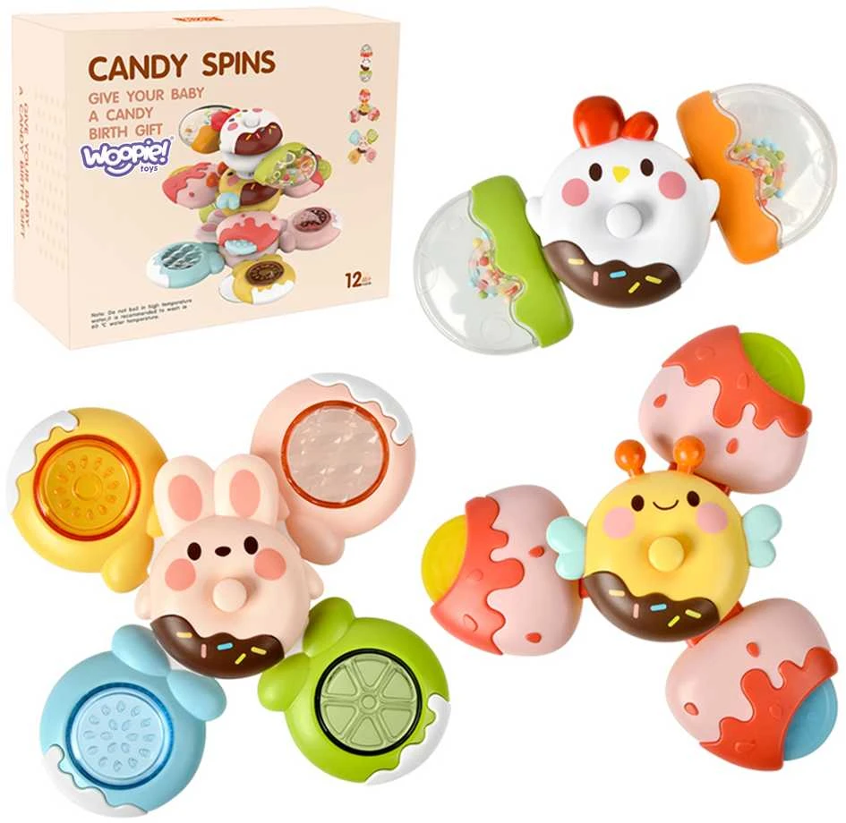 Woopie Baby WOOPIE Lauko žaislas Spinner Paveikslas Paukštis Triušis Keičiamas 3 vnt.