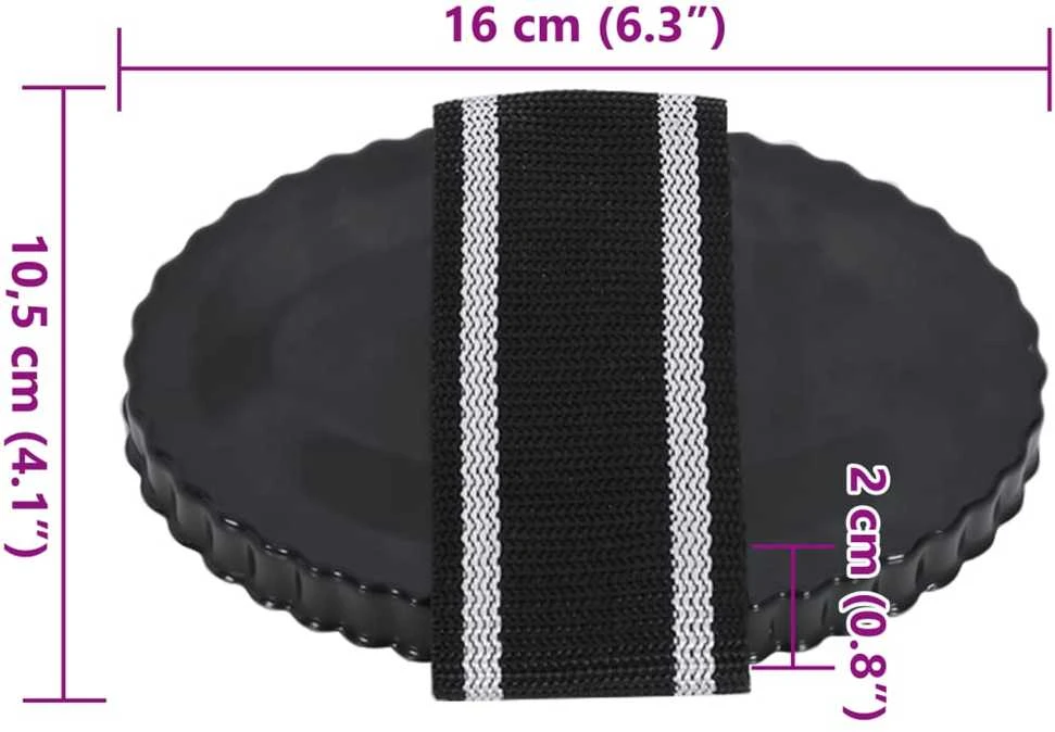 Šepečiai žirgui, 3vnt., juodos spalvos, plienas