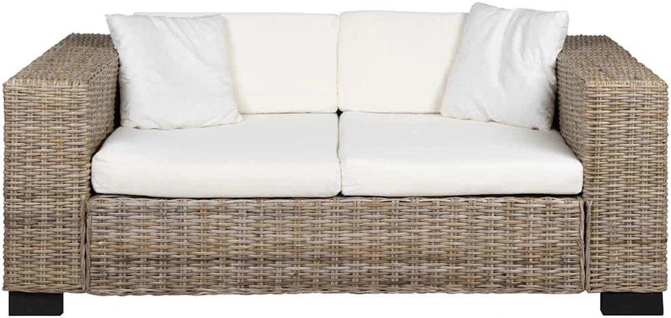 Sofa Septynių dalių dvivietės sofos komplektas, ratanas