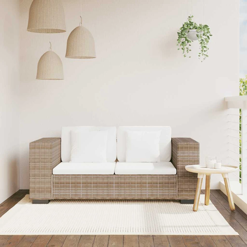 Sofa Septynių dalių dvivietės sofos komplektas, ratanas