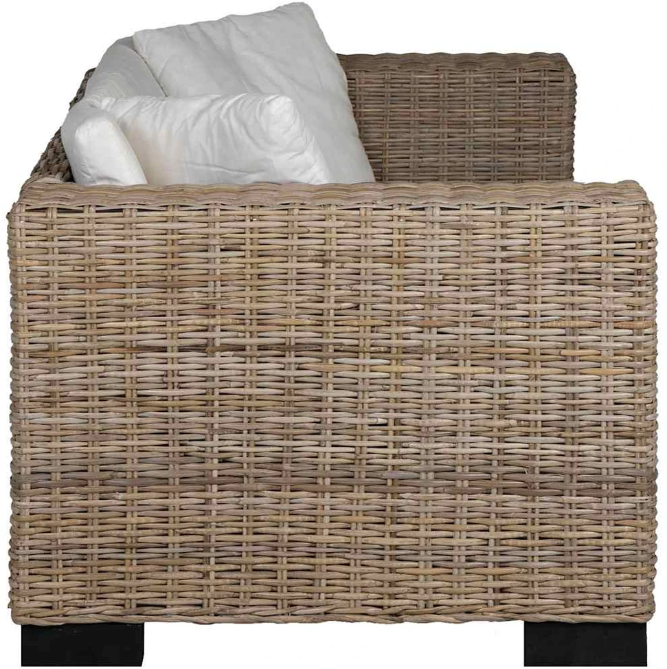 Sofa Septynių dalių dvivietės sofos komplektas, ratanas
