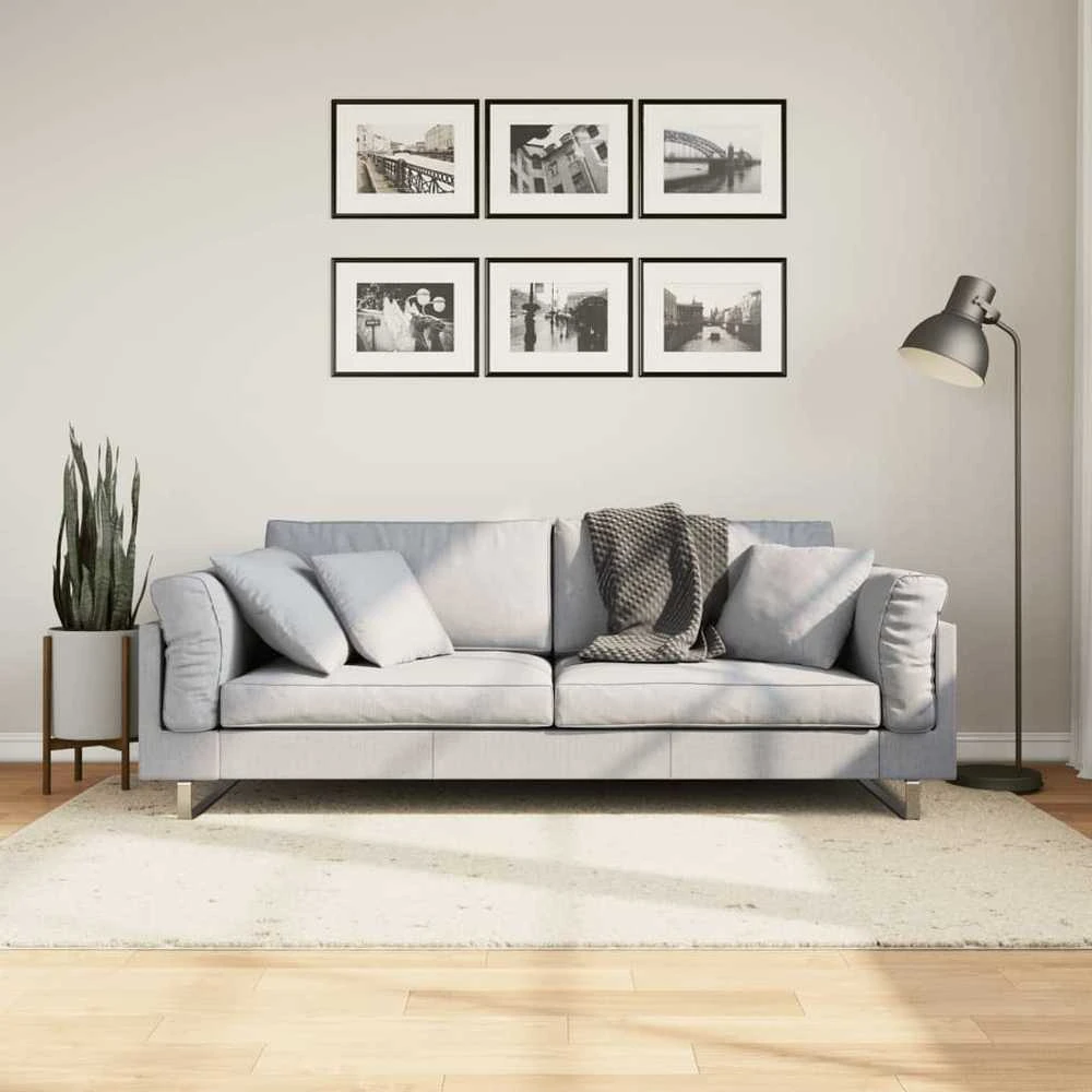 Shaggy kilimas PAMPLONA, kreminis, 140x200cm, aukšti šereliai