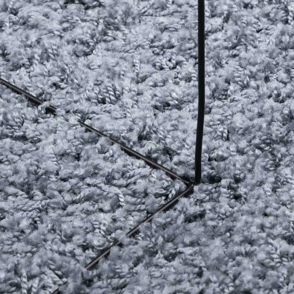 Shaggy kilimas PAMPLONA, mėlynas, 240x340cm, aukšti šereliai