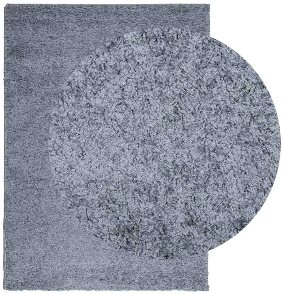 Shaggy kilimas PAMPLONA, mėlynas, 240x340cm, aukšti šereliai