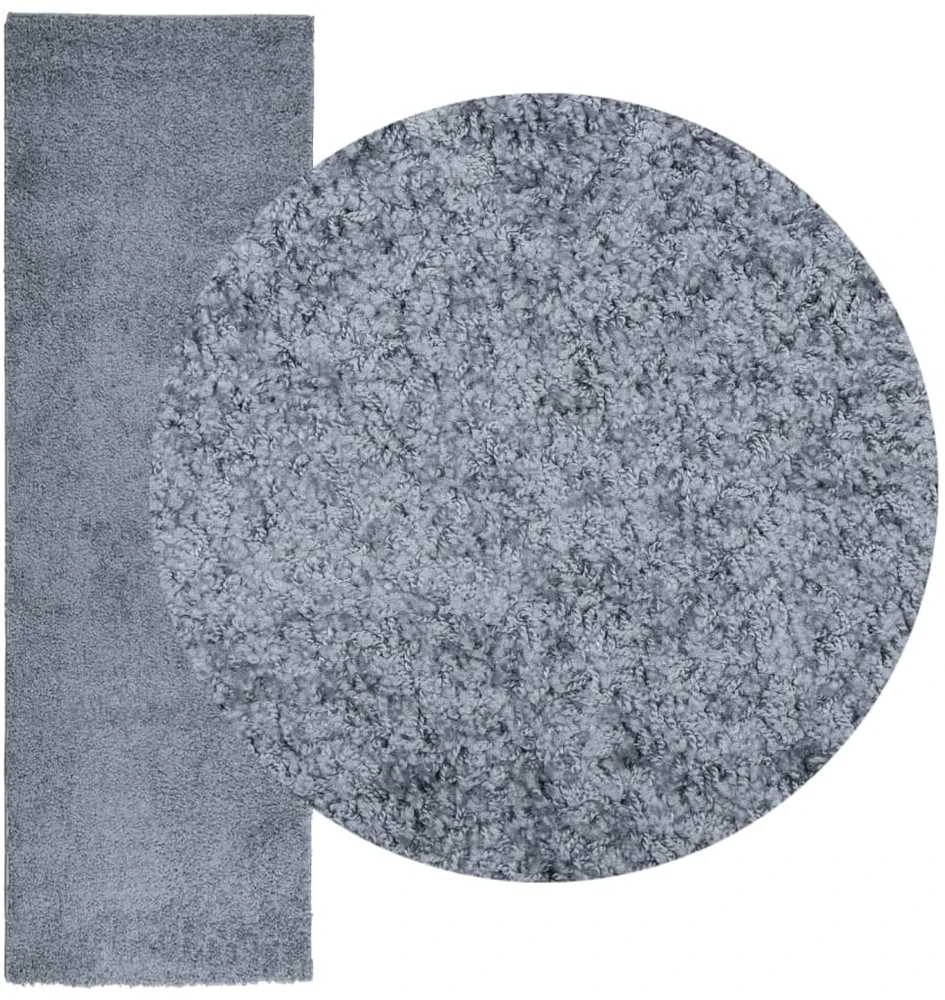 Shaggy tipo kilimas, mėlynas, 80x250cm, aukšti šereliai
