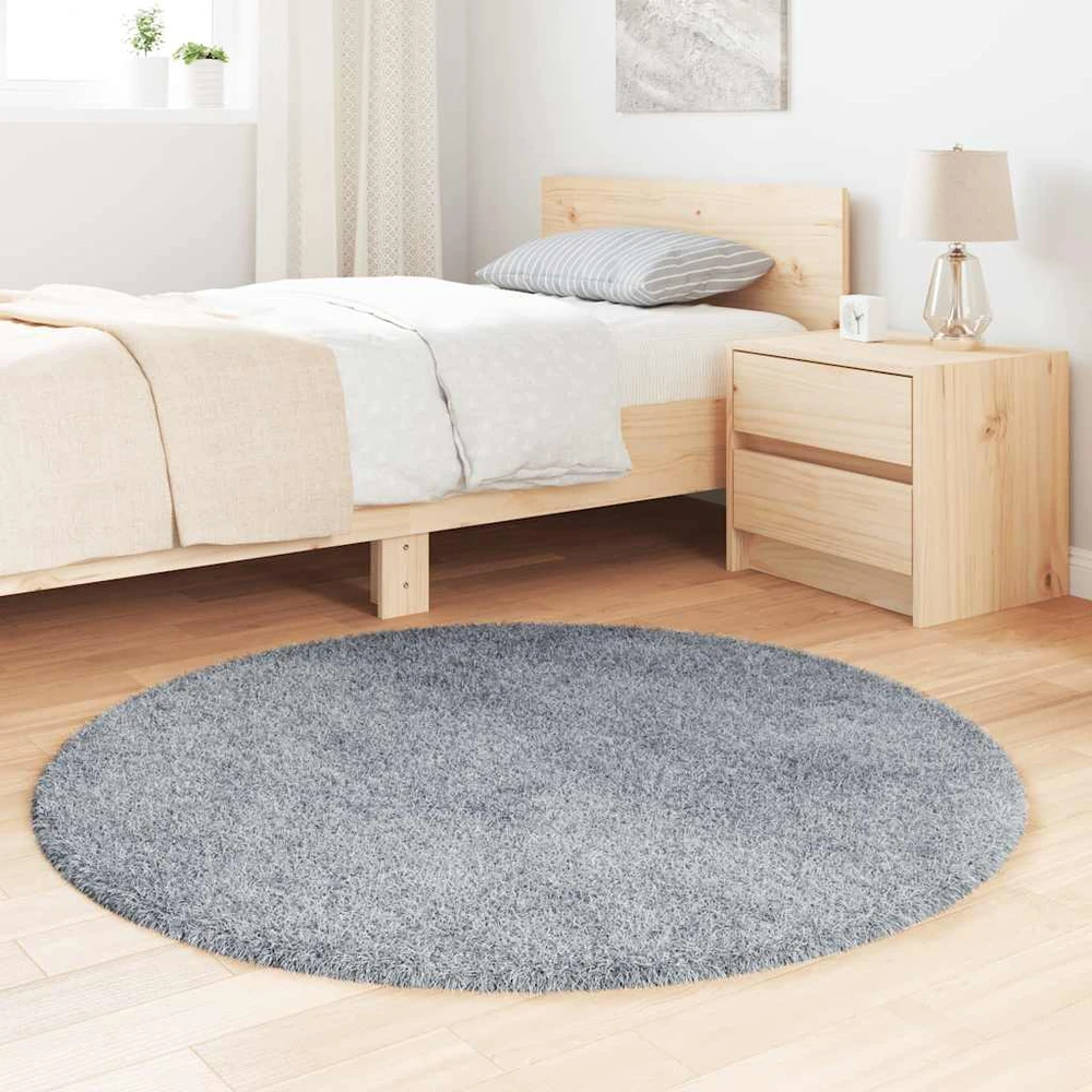 Static Control Shaggy tipo kilimas, NAVARRA, 120x120 cm, šviesiai pilka