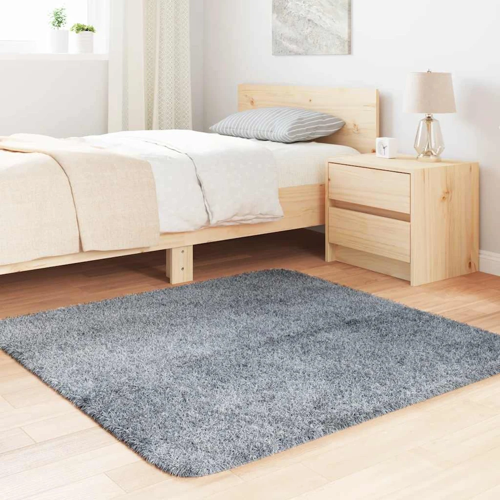 Static Control Shaggy tipo kilimas, NAVARRA, 120x120 cm, šviesiai pilka