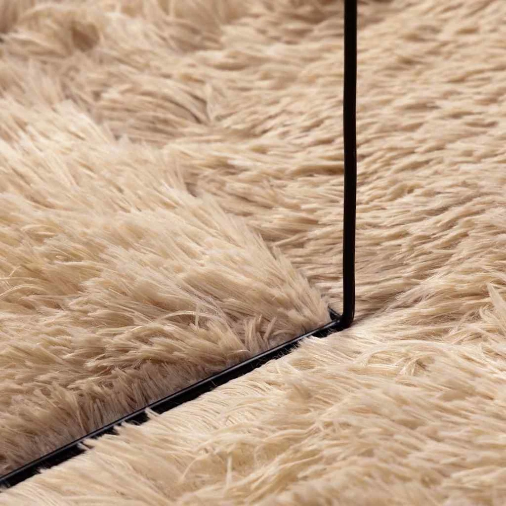 Shaggy tipo kilimas, NAVARRA, 200x200 cm, smėlio, poliesteris