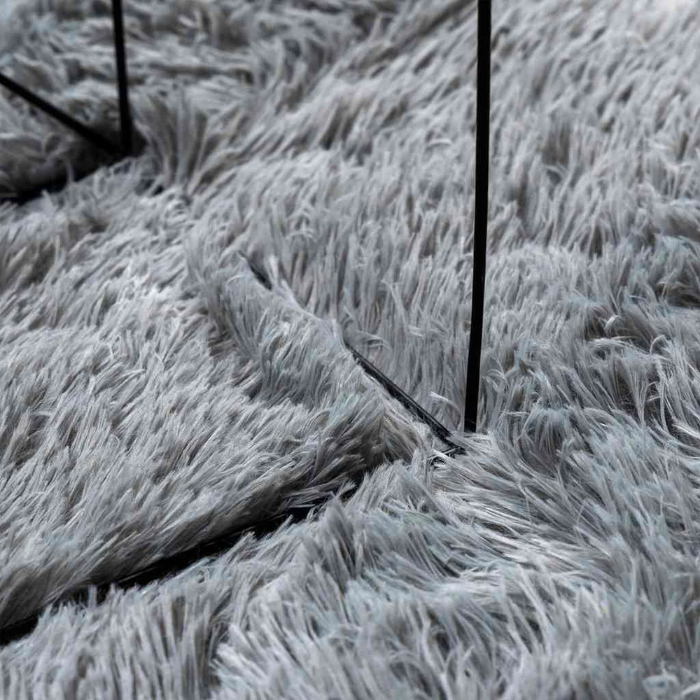 Shaggy tipo kilimas, NAVARRA, 200x200 cm, šviesiai pilka