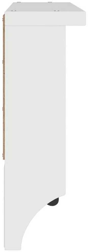 Sieninė kabykla SANDNES baltas 45x12x35 pušies masyvo