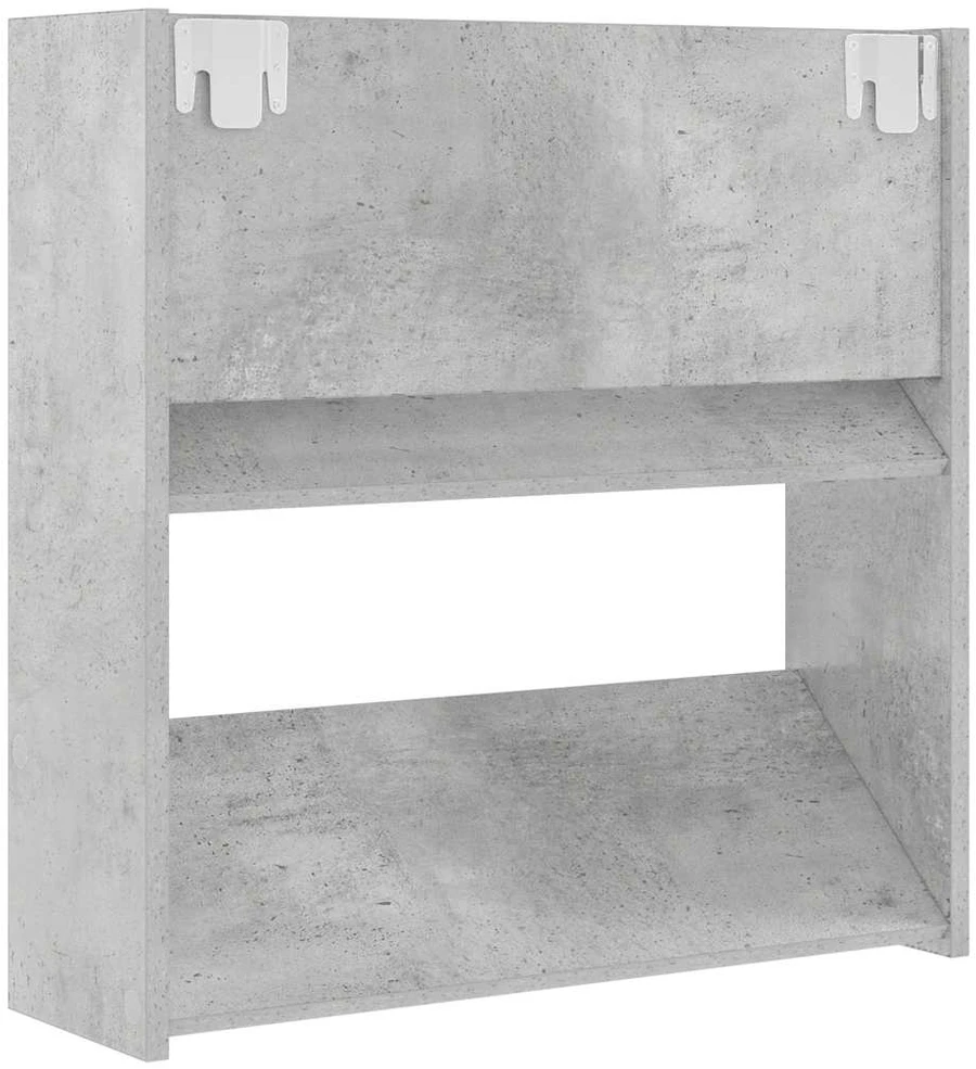 Sieninė spintelė batams, betono pilkos spalvos, 60x18x60cm, MDP