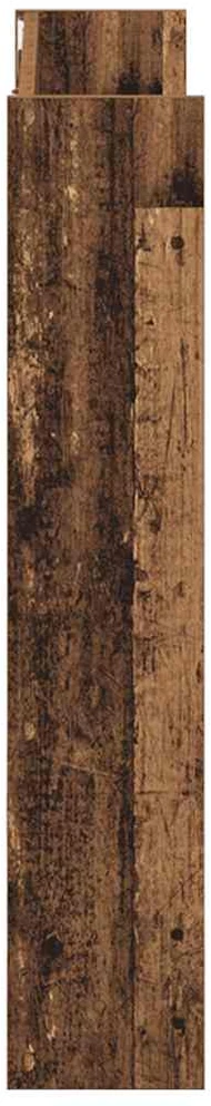 Sieninė spintelė batams, medienos, 80x18x90cm, apdirbta mediena