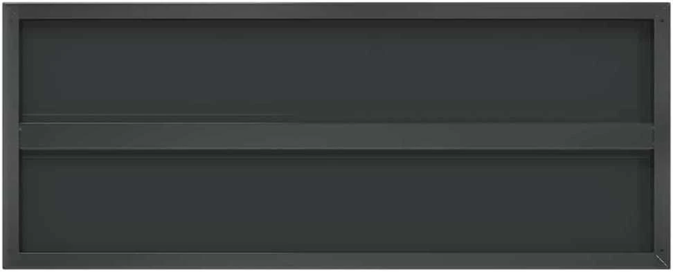 Sieninės lentynos, 2vnt., juodos, 100x40cm, plienas
