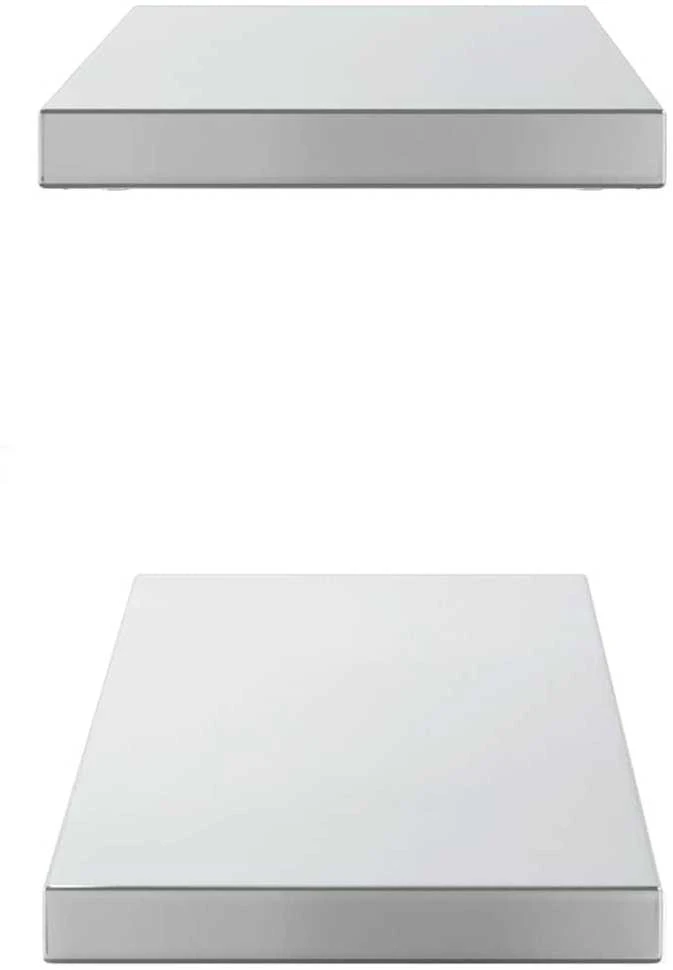 Sieninės lentynos, 2vnt., sidabrinės, 100x23,5cm, plienas