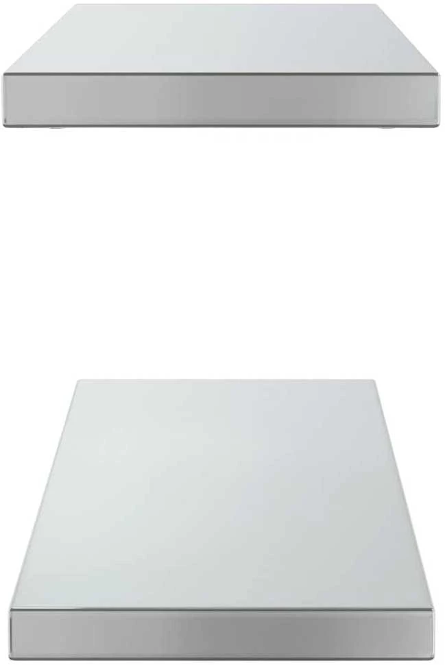 Sieninės lentynos, 2vnt., sidabrinės, 75x23,5cm, plienas