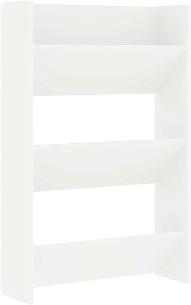 Sieninės spintelės batams, 2vnt., baltos, 60x18x90cm, MDP