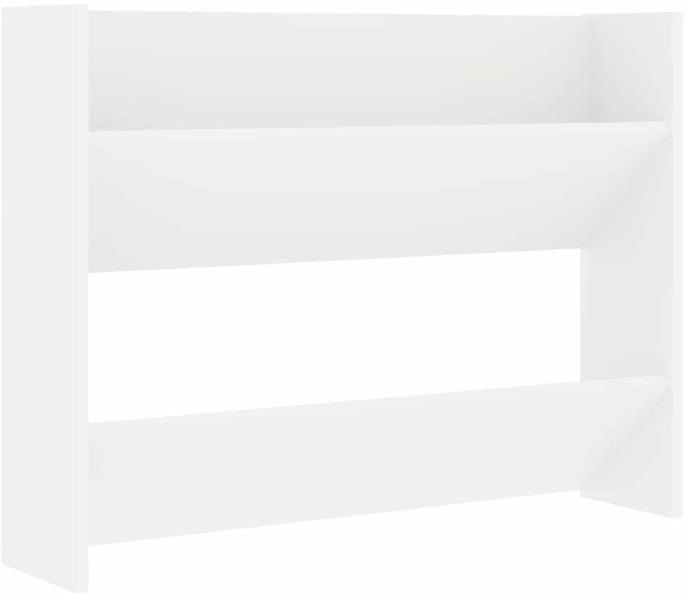 Sieninės spintelės batams, 2vnt., baltos, 80x18x60cm, MDP