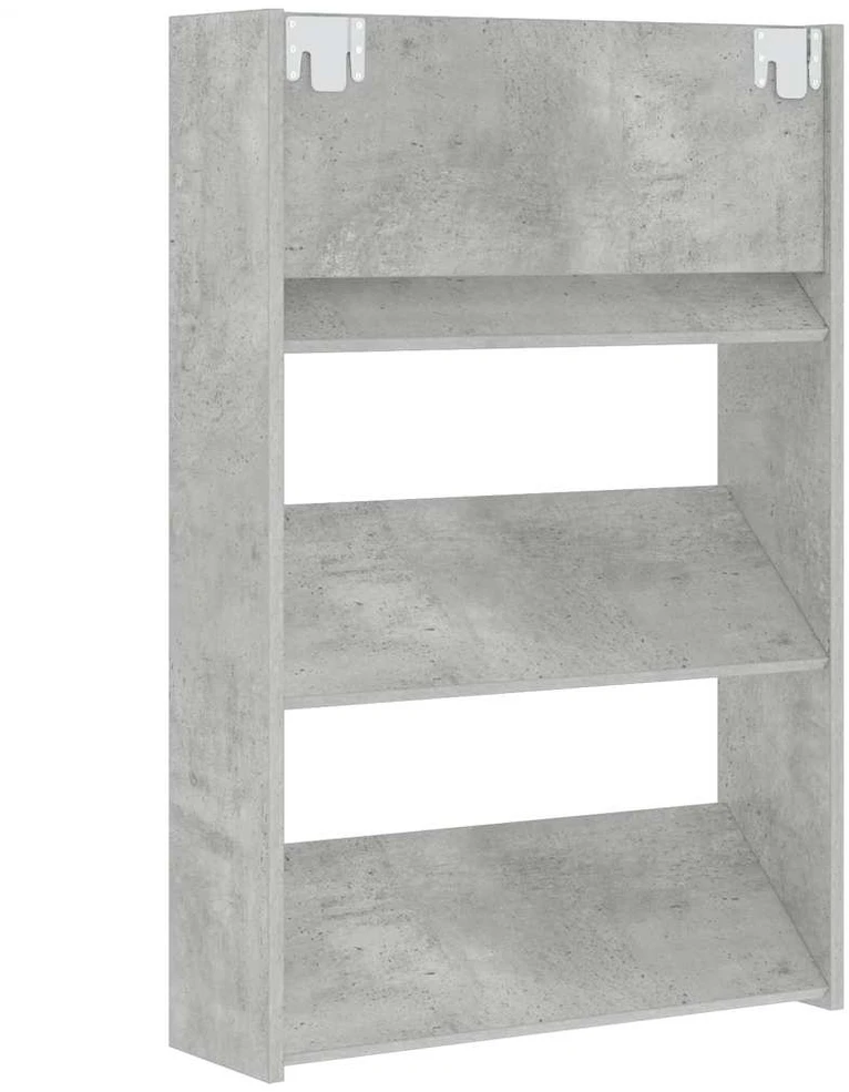 Sieninės spintelės batams, 2vnt., pilkos, 60x18x90cm, MDP