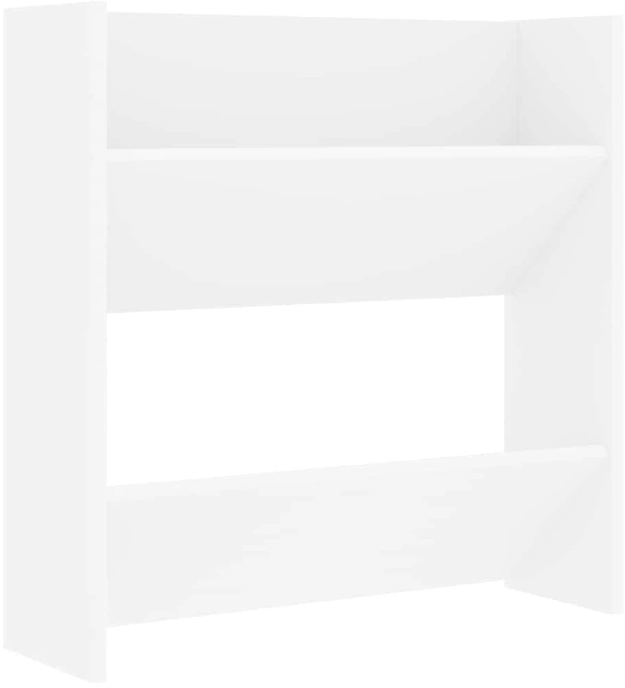 Sieninės spintelės batams, 4vnt., baltos, 60x18x60cm, MDP