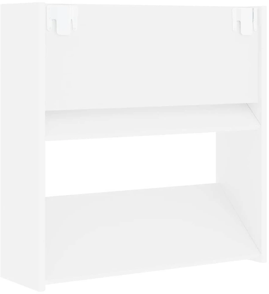 Sieninės spintelės batams, 4vnt., baltos, 60x18x60cm, MDP