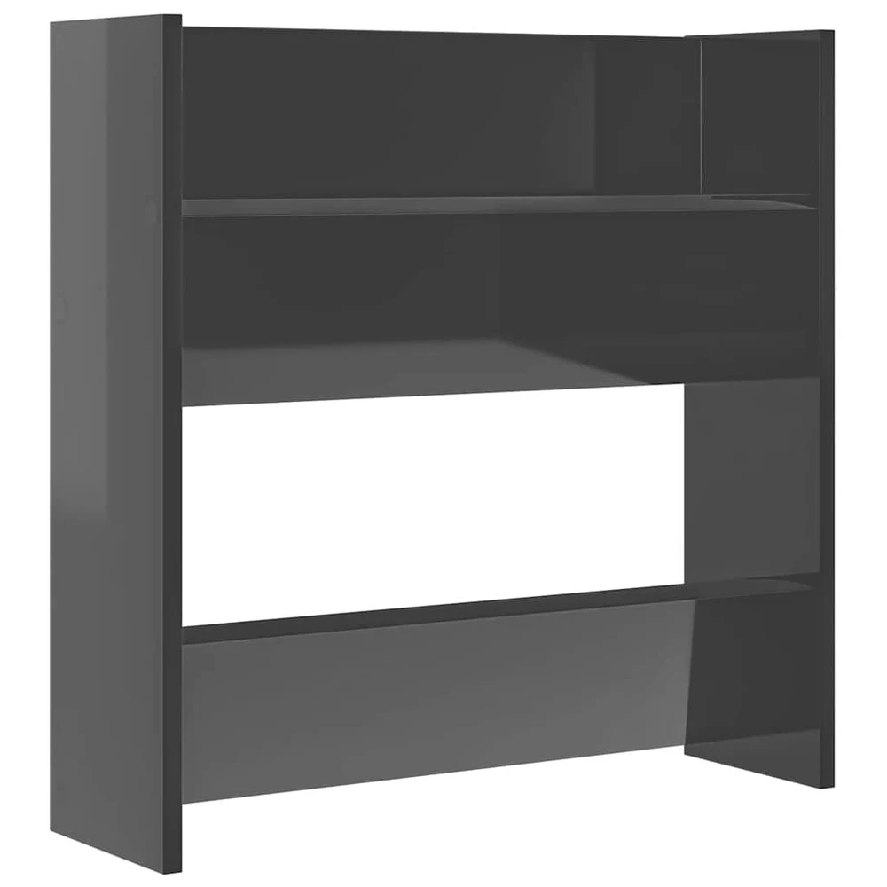 Sieninės spintelės batams, 4vnt., pilkos, 60x18x60cm, mediena
