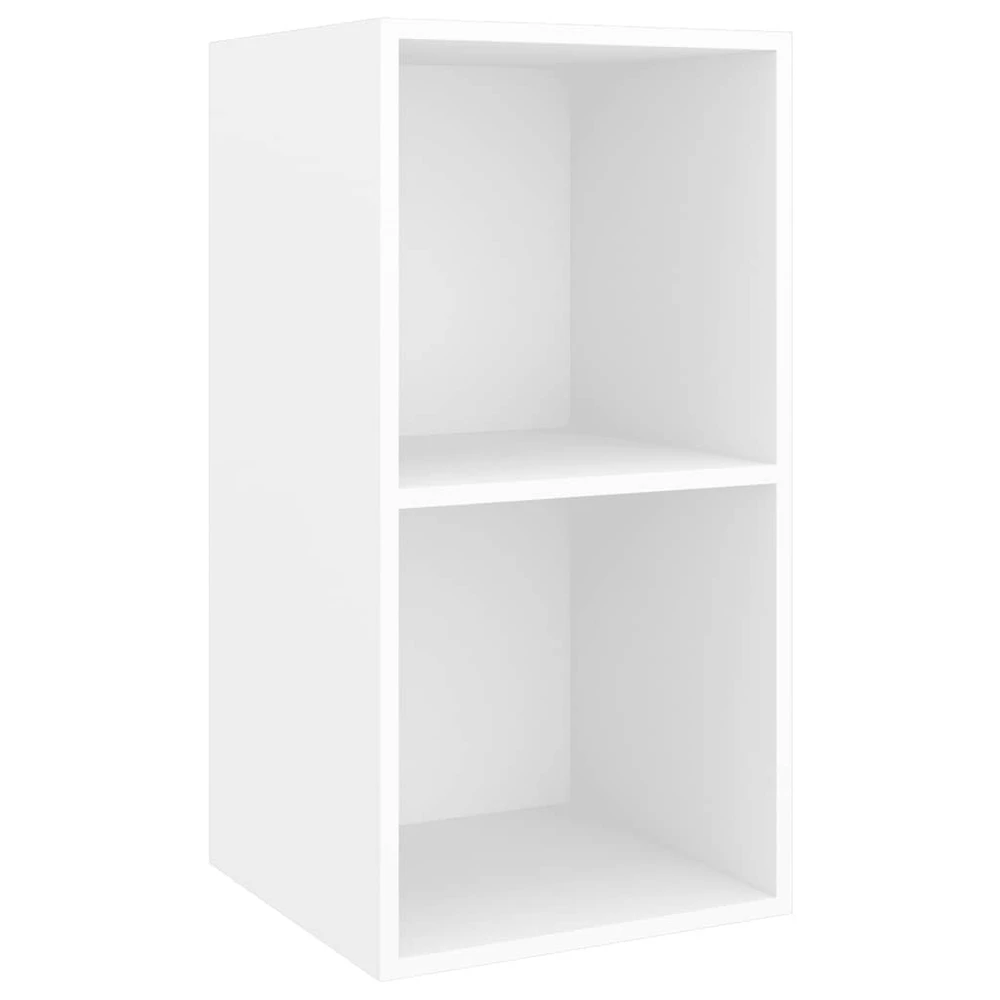 TV staliukas Sieninės televizoriaus spintelės, 4vnt., baltos, mediena
