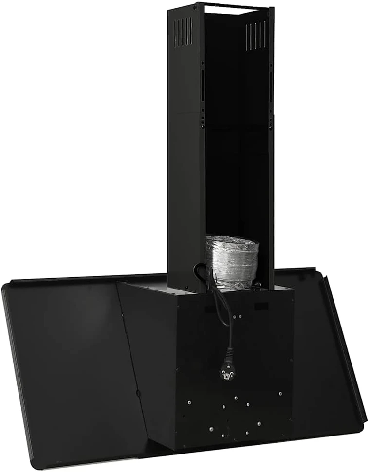 Sieninis gartraukis, juodas, 90cm, plienas ir grūdintas stiklas