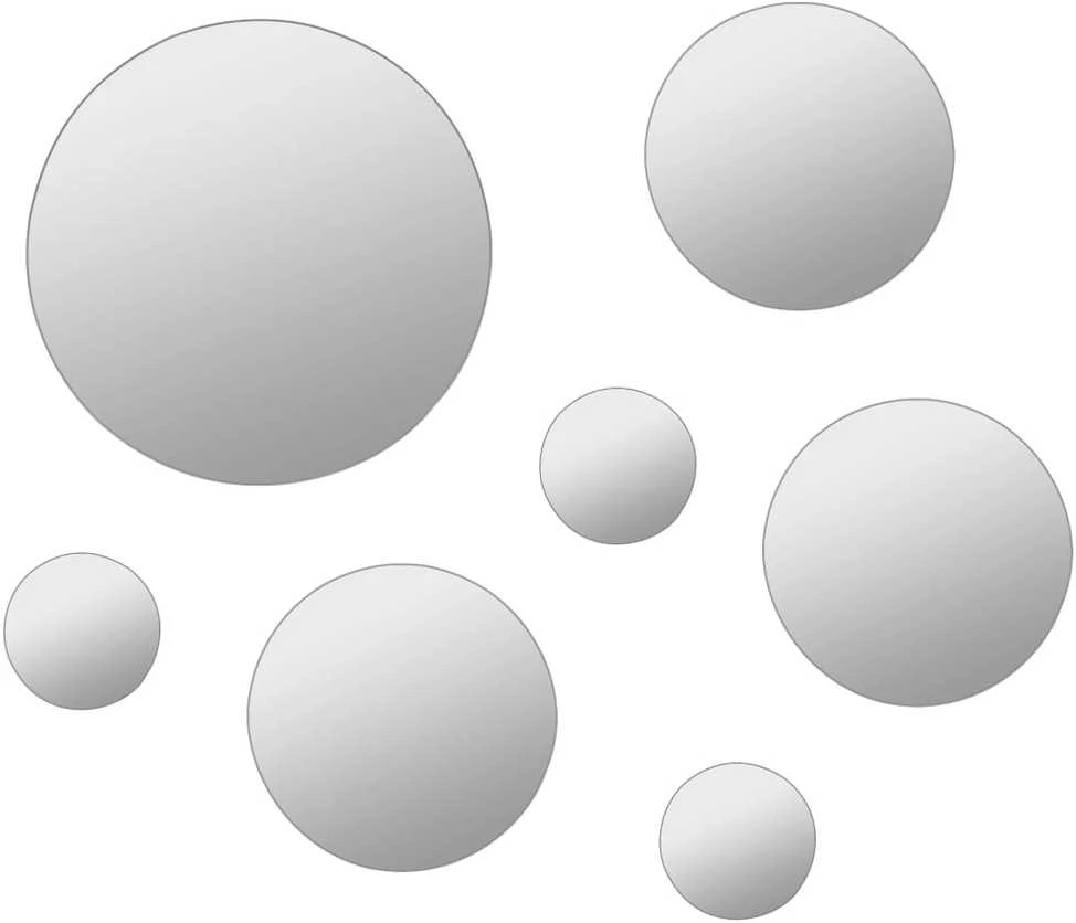 Sieninių veidrodžių komplektas, 7d., apvalus, stiklas