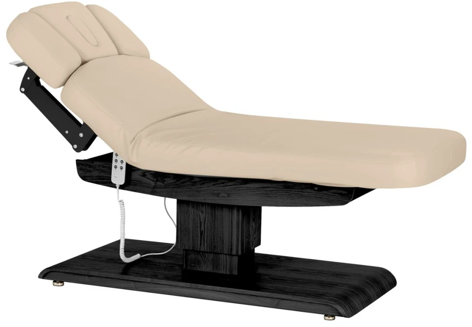 Activeshop Elektrinis SPA procedūrų gultas Sillon Relax, smėlio su tamsios medienos pagrindu